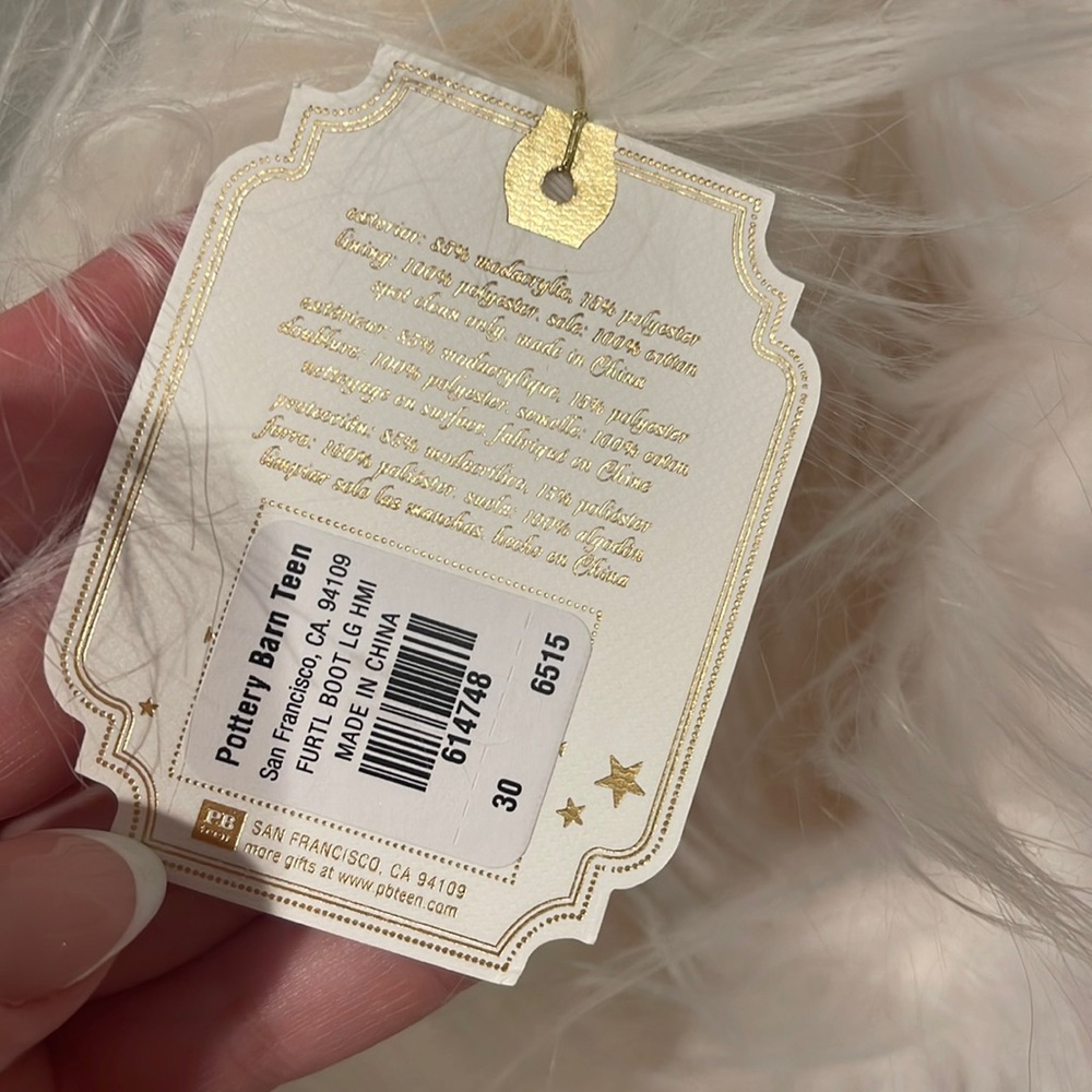 White Faux Fur booties - Picture 4 of 6